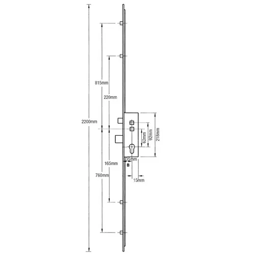 Avocet Latch Deadbolt 4 Rollers Double Spindle Multipoint Door Lock