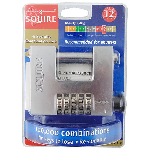 Squire CBW85 85mm Combination Shutter Padlock