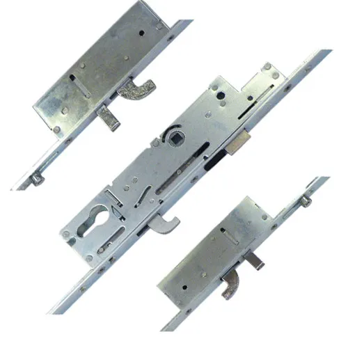 Fullex XL Latch 3 Hooks 2 Anti Lift Pins 2 Rollers Multipoint Door Lock - Option 2 (top hook to spindle = 660mm)