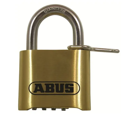 Abus 180IB 50mm Open Shackle Combination Brass Padlock