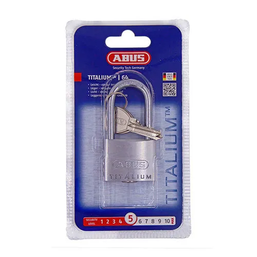 Abus 64TI Titalium 40mm Long Shackle Padlock