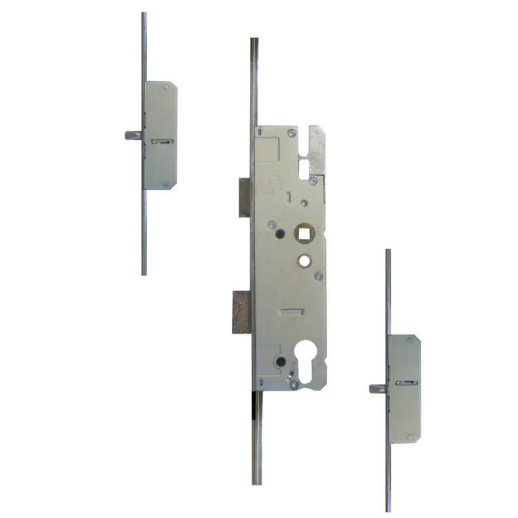 KFV Lever Operated Latch & Deadbolt Long Version - 2 Round Bolt