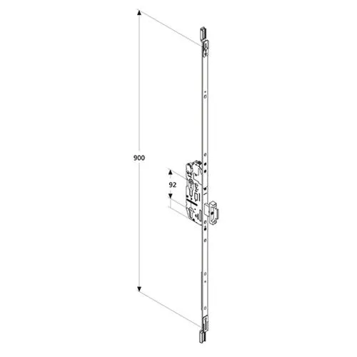 Fuhr 870 Emergency Exit Passive Panic Multipoint Door Lock