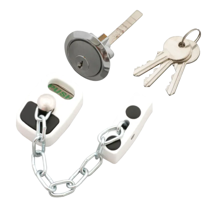 ASEC Door Chain with External Cylinder