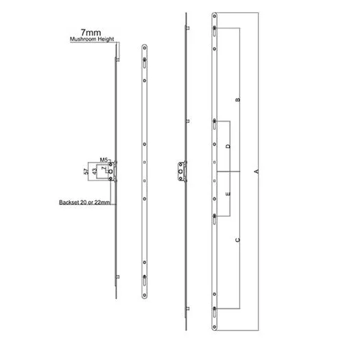 TSS Inline Espags 20mm Backset