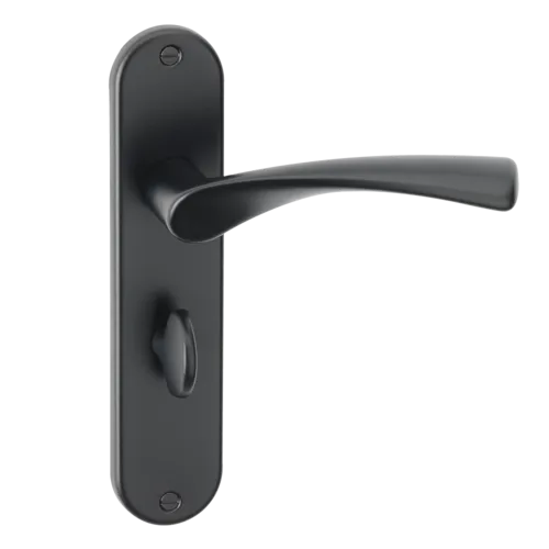 ASEC URBAN Miami Bathroom Lever on Plate Door Furniture Ebony