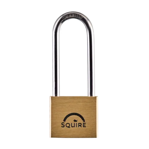 SQUIRE Lion Brass Long Shackle Padlock with Stainless Steel Shackle