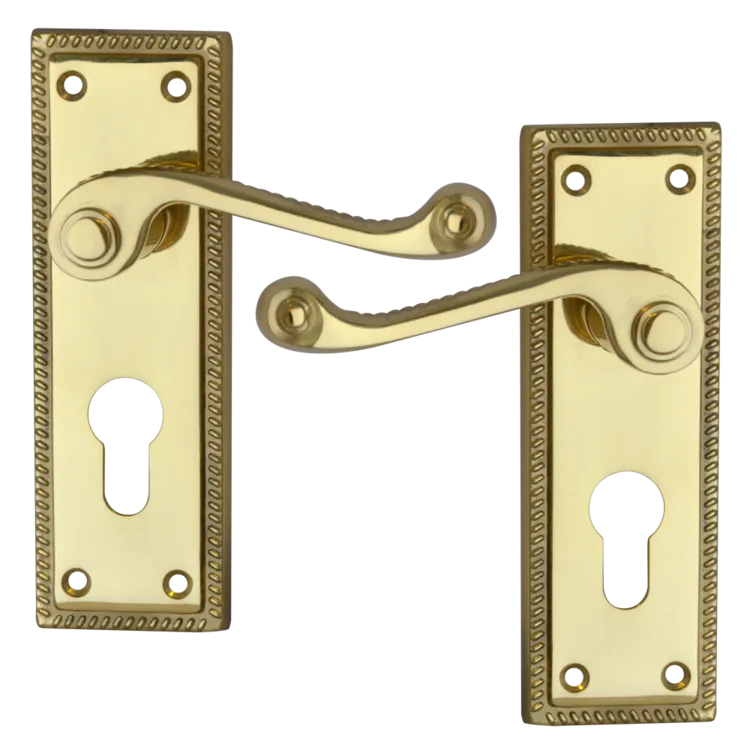 ASEC Georgian Plate Mounted Lever Lock Furniture