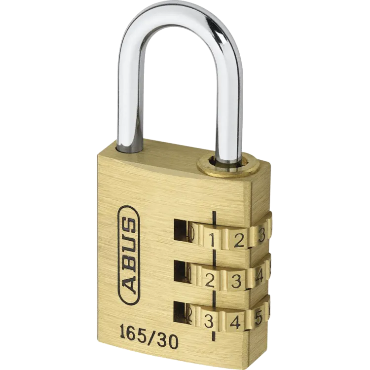 ABUS 165 Series Brass Combination Open Shackle Padlock