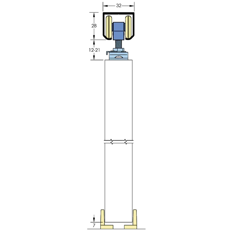 ASEC Single Run Sliding Door Gear