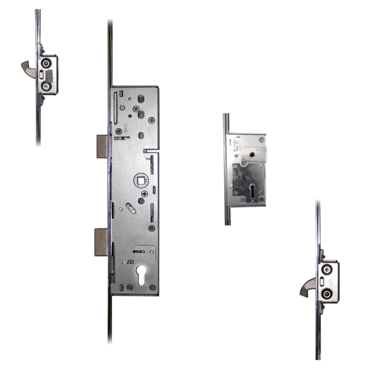 ERA Lever Operated Latch & Deadbolt Split Spindle - 20mm Faceplate - 2 Large Hooks & Deadlock